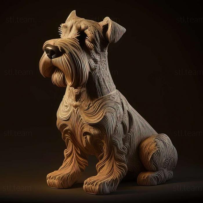 3D model Zwergschnauzer dog (STL)